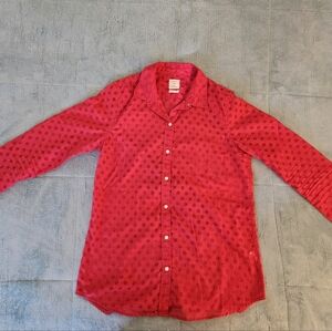 GAP Red Polka Dot Button-Down Shirt